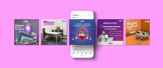Ursa Workspaces Social Media Design