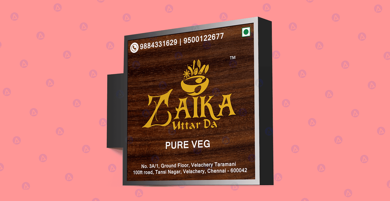 Zaika Uttar Da Brochure Card Design