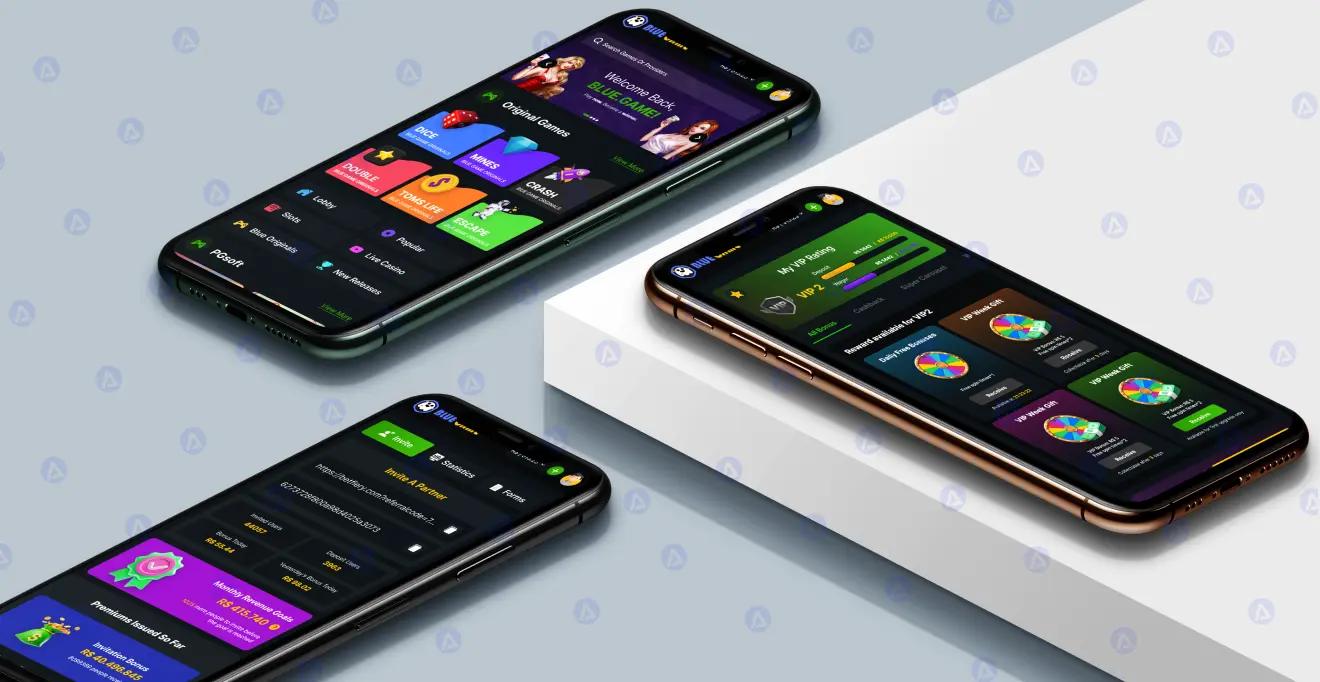  Blue Casino Game App Design  