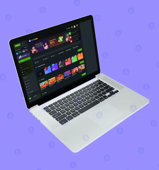 Blue Casino Game Website Design 