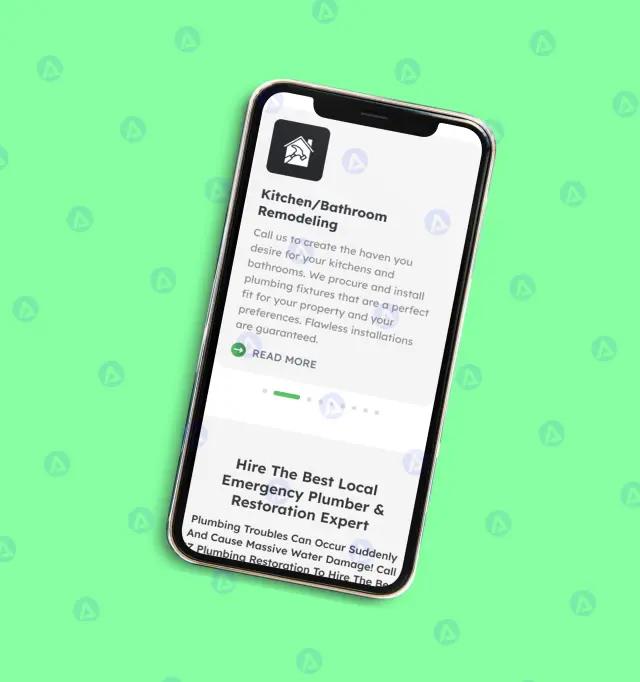 EZ Plumbing App Layout Design