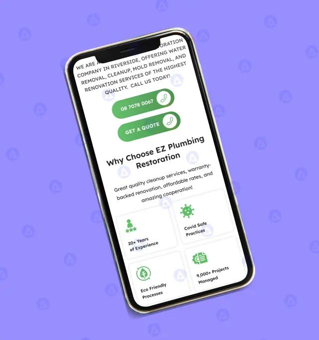 EZ Plumbing App UI UX Design