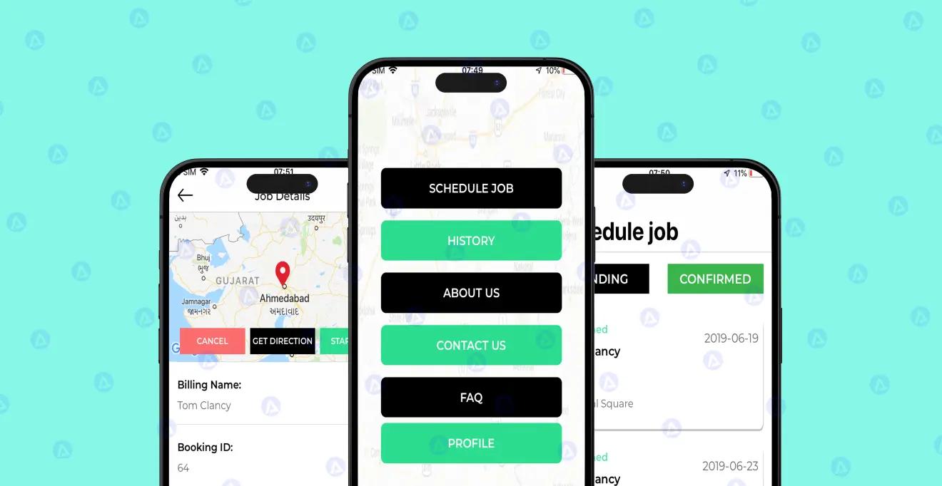 Ez Plumbing Service App Pages Design