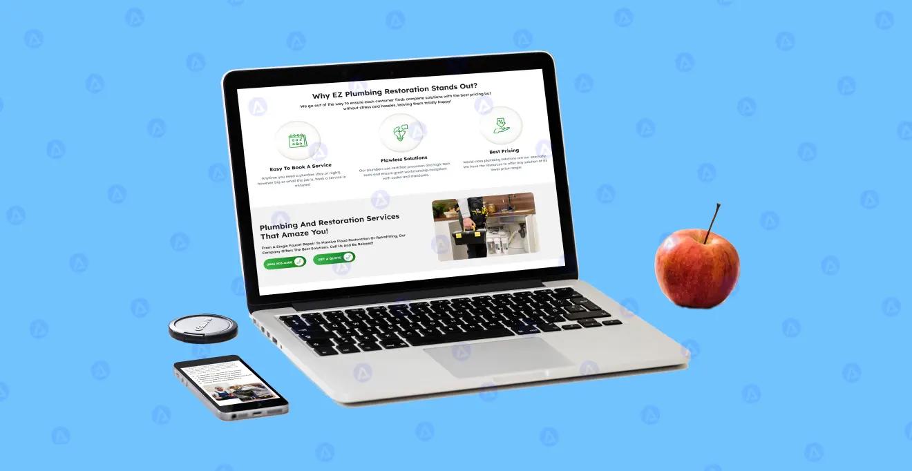 EZ Plumbing Webpage UI UX Design