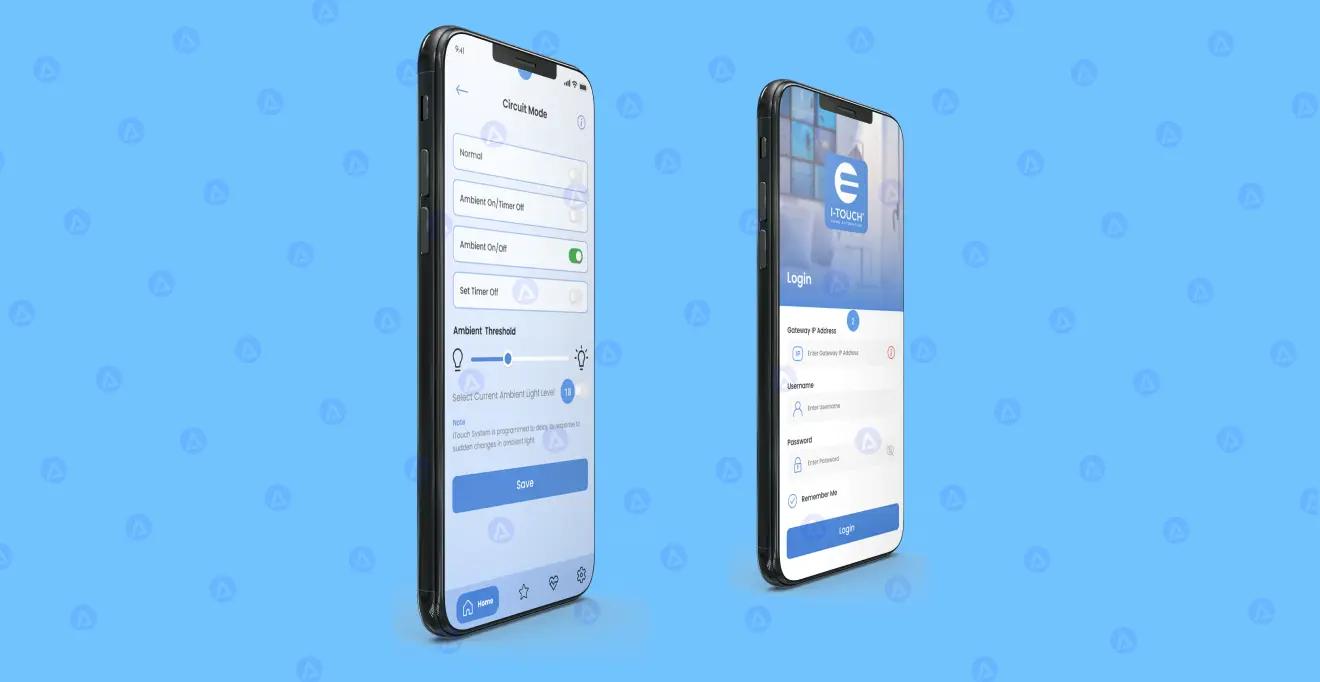 itouch mobile app login design