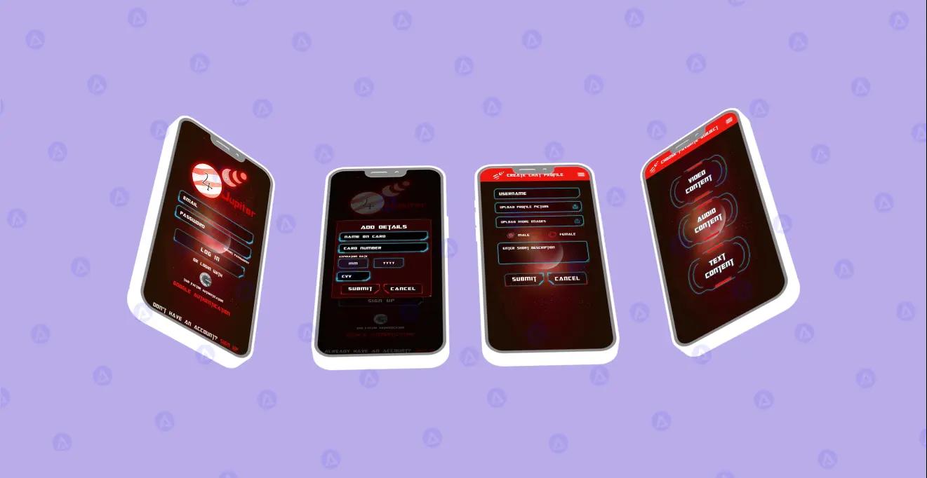 jupiter music app log in page design