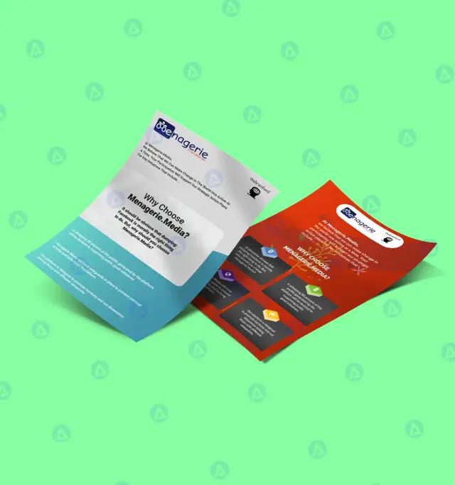 Menagerie Media Flyer Pages Design