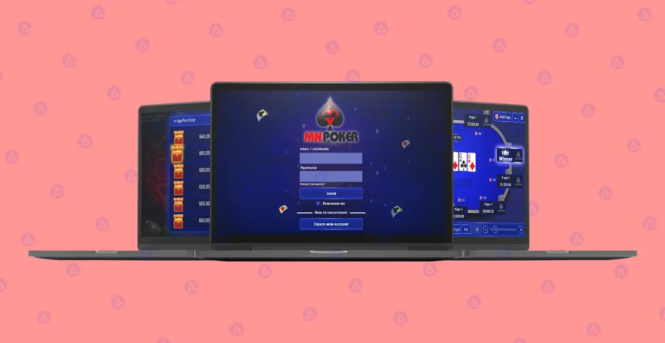 mn poker game login page design