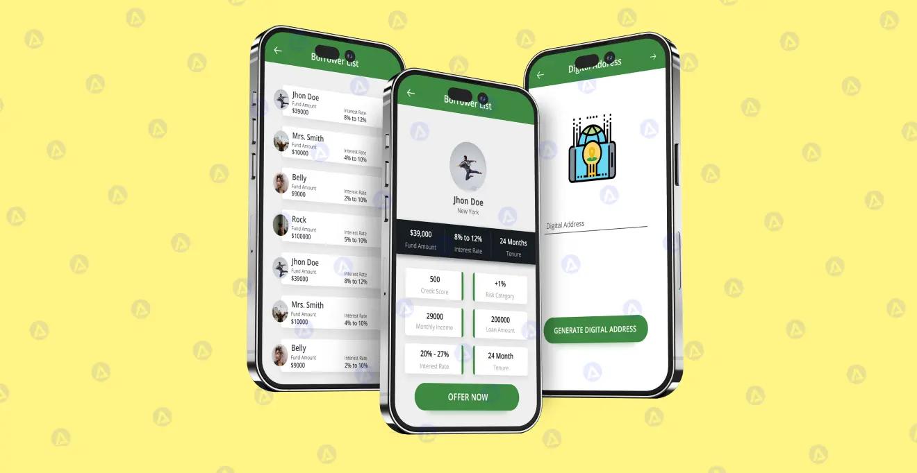moma app borrower list page design 