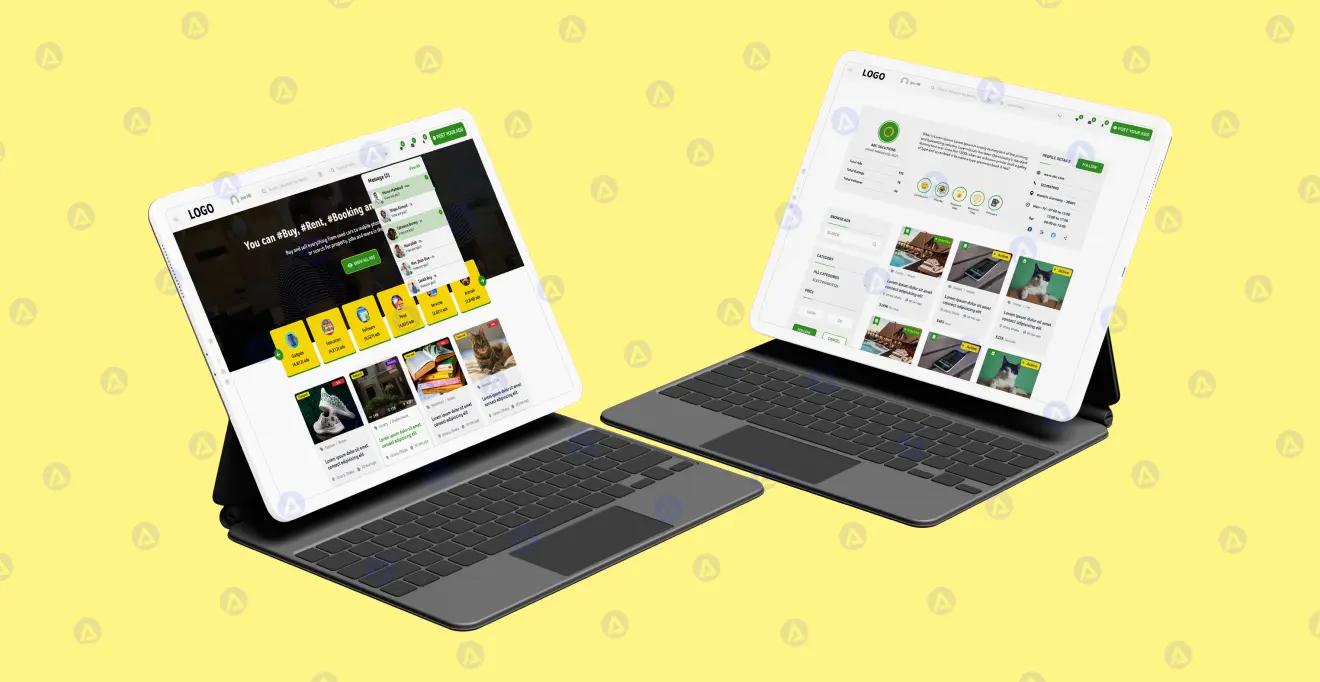 olx similar website homepage design