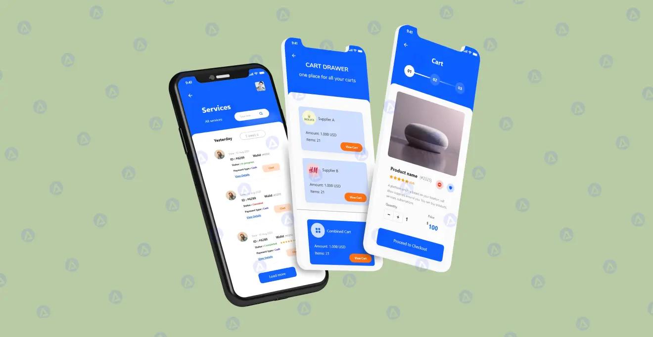 piper mobile app cart page design