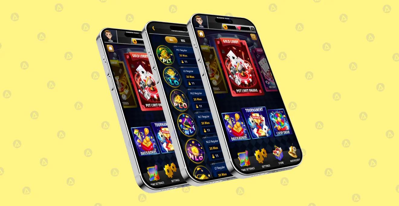 poker duo game homepage design