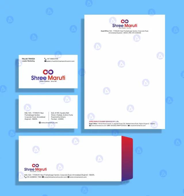 shree maruti letterhead  page design
