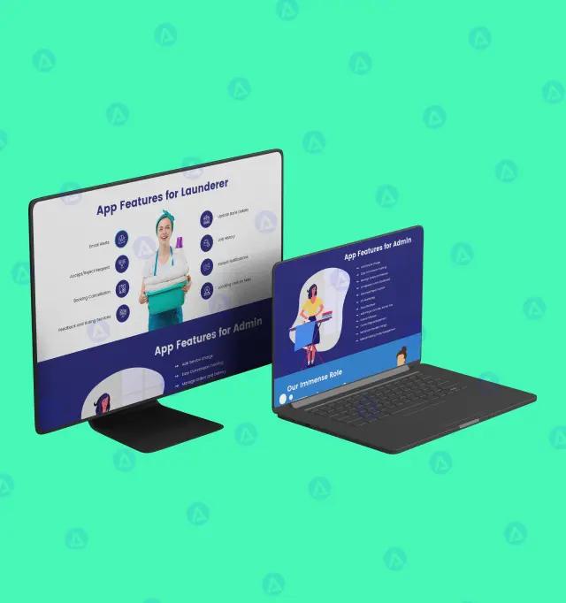 uber dry cleaning app page design