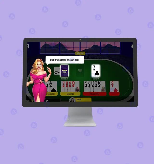 Wonga Rummy Cards Game Page Design