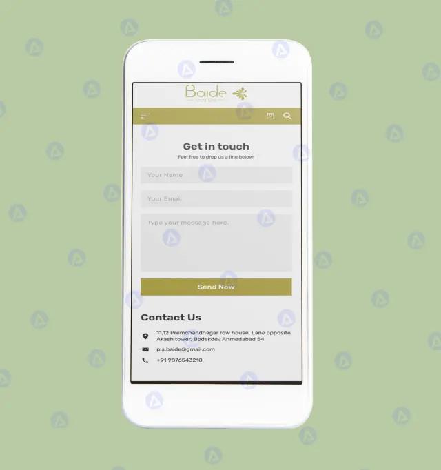 Baide Cloth Shopping Website Get in Touch Page Design Baide Cloth Shopping Website Get in Touch Page Design