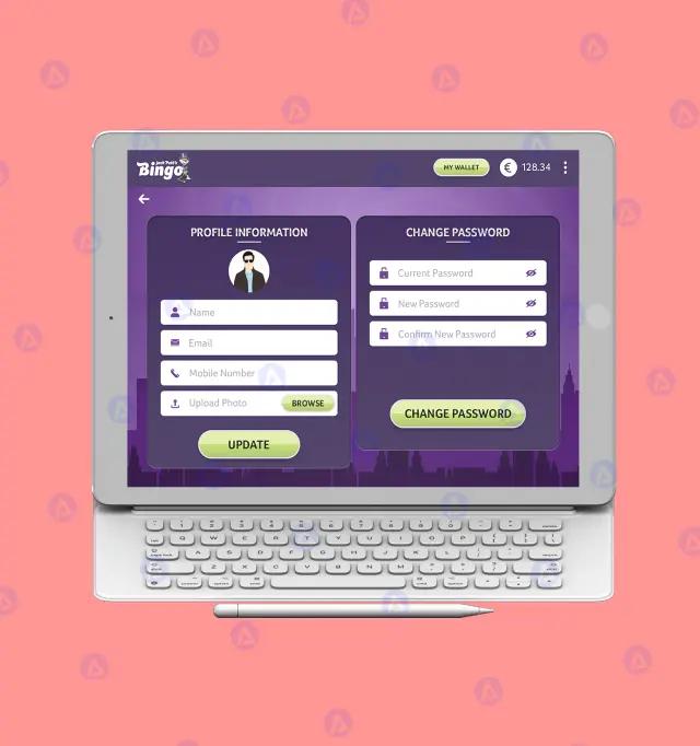 Bingo Betting Software Game User Profile Design Bingo Betting Software Game User Profile Design