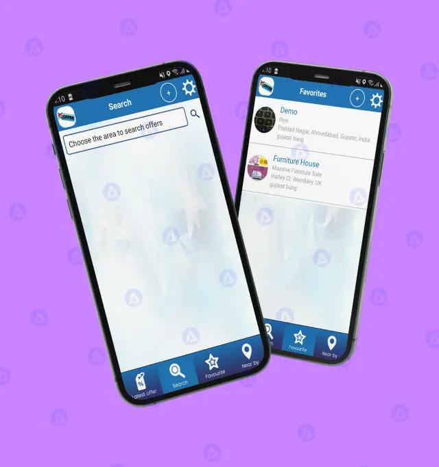 Click of Offer App Search & Favorites Pages Design Click of Offer App Search & Favorites Pages Design