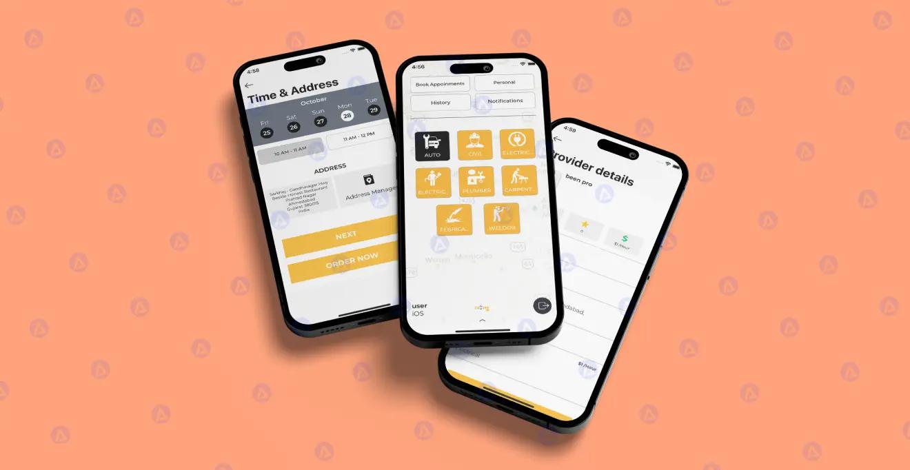 Cojack On Demand Multi Service App Different Splash Screen UI UX Design Cojack On Demand Multi Service App Different Splash Screen UI UX Design