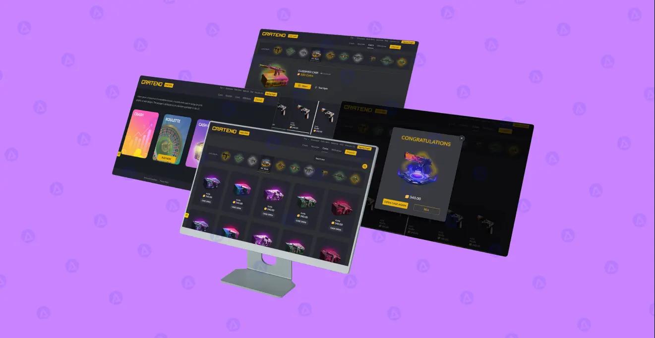 Crateno CS:GO Gaming App Pages Design Crateno CS:GO Gaming App Pages Design