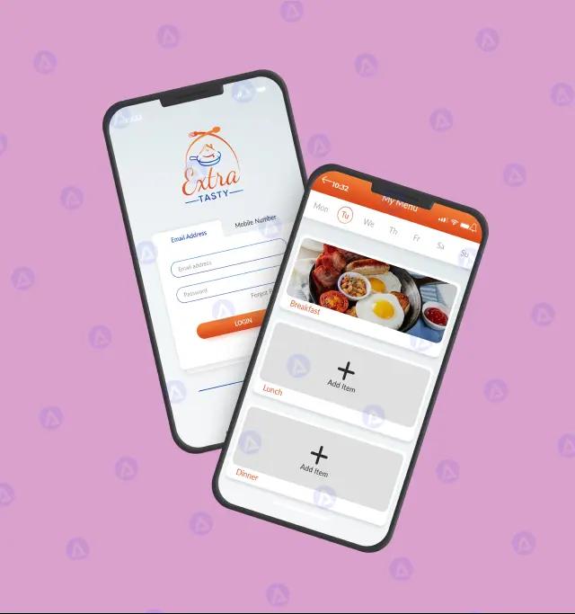 Extra Tasty App Login Page Design Extra Tasty App Login Page Design