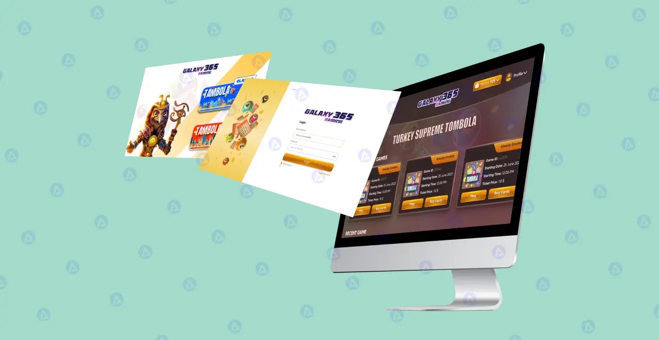 Galaxy Bingo Cards Game Website Login Page Design Galaxy Bingo Cards Game Website Login Page Design