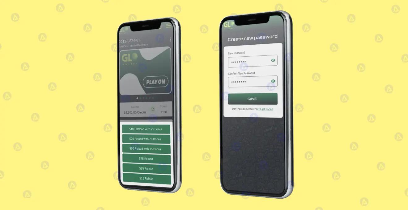 Glo Mini Golf Online App Create New Password Page Design Glo Mini Golf Online App Create New Password Page Design