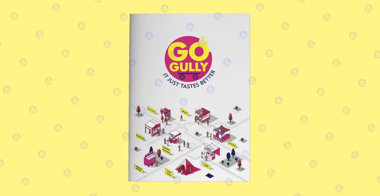 Go Gully Restaurant Brochure Cover Design Go Gully Restaurant Brochure Cover Design
