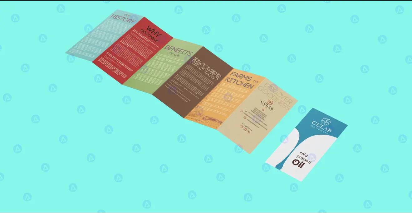 gulab goodness oils contents page brochure design gulab goodness oils contents page brochure design