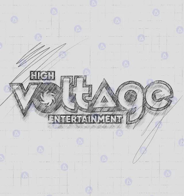 high voltage entertainment black and white logo high voltage entertainment black and white logo