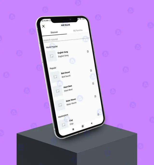 intalkss mobile app add sound page design intalkss mobile app add sound page design