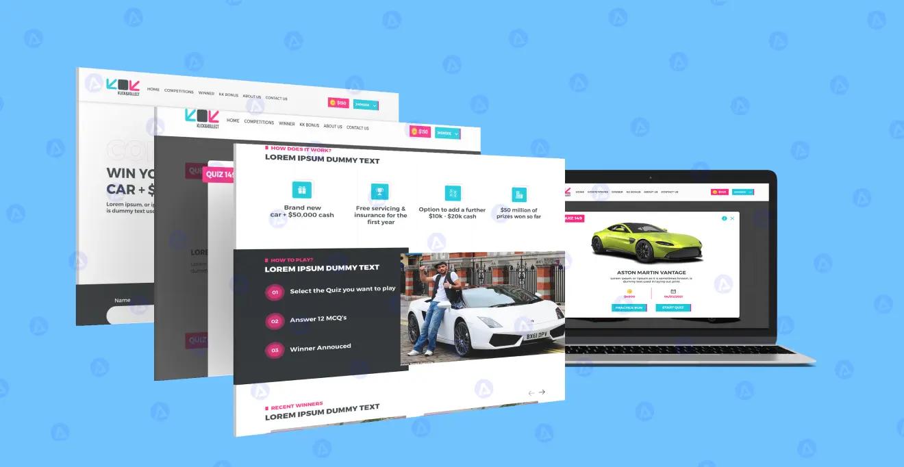 klick & konnect website different layout ui ux design klick & konnect website different layout ui ux design