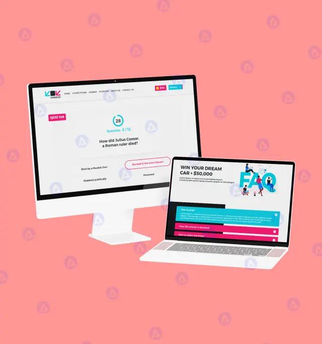 klick & konnect website question page layout ui ux design klick & konnect website question page layout ui ux design