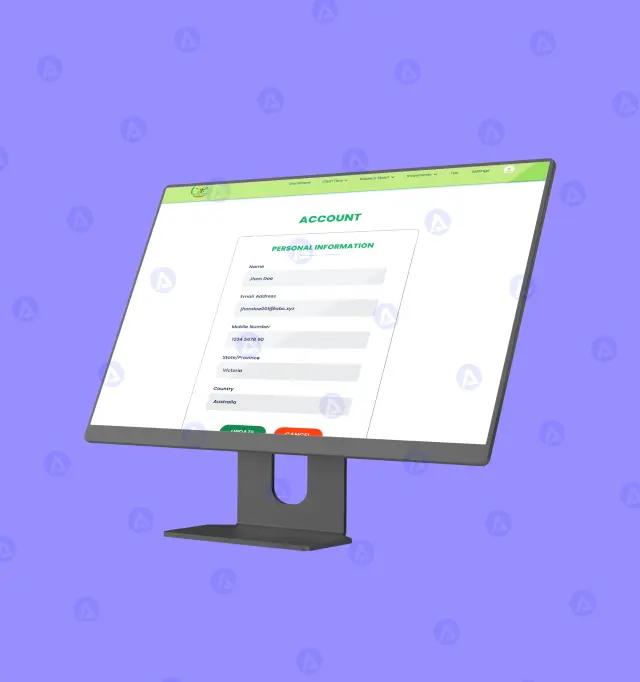 truck my finance app personal information page design truck my finance app personal information page design
