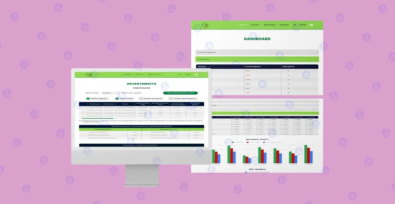 truck my finance app share dashboard page design truck my finance app share dashboard page design