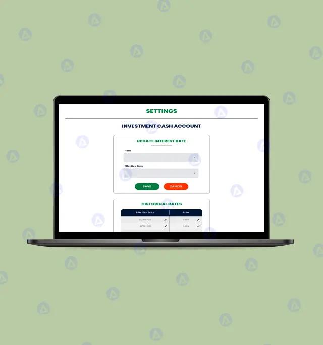 truck my finance app share settings page design truck my finance app share settings page design