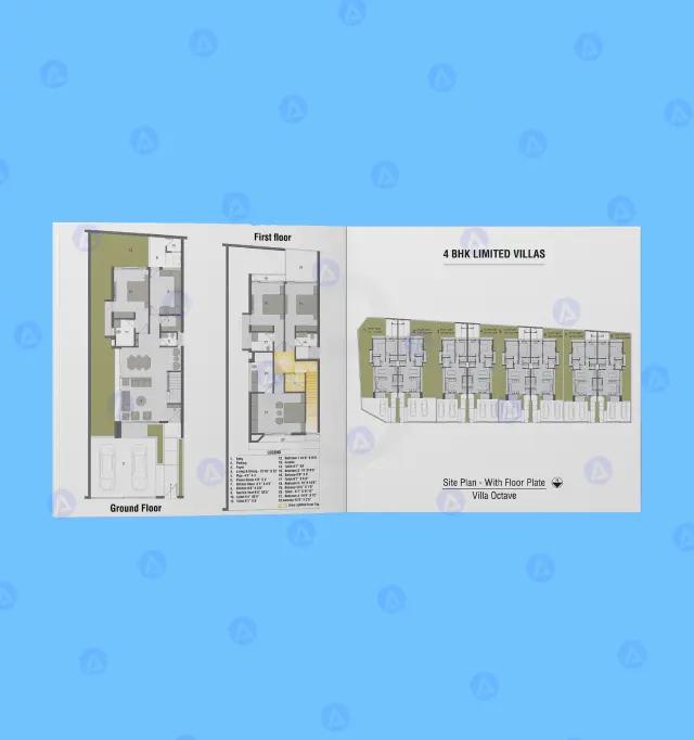 villa octave residential floor information page brochure design villa octave residential floor information page brochure design