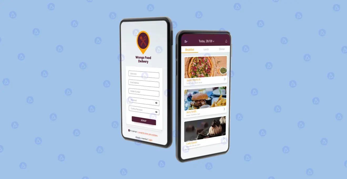 wonga food delivery app sign up page design wonga food delivery app sign up page design