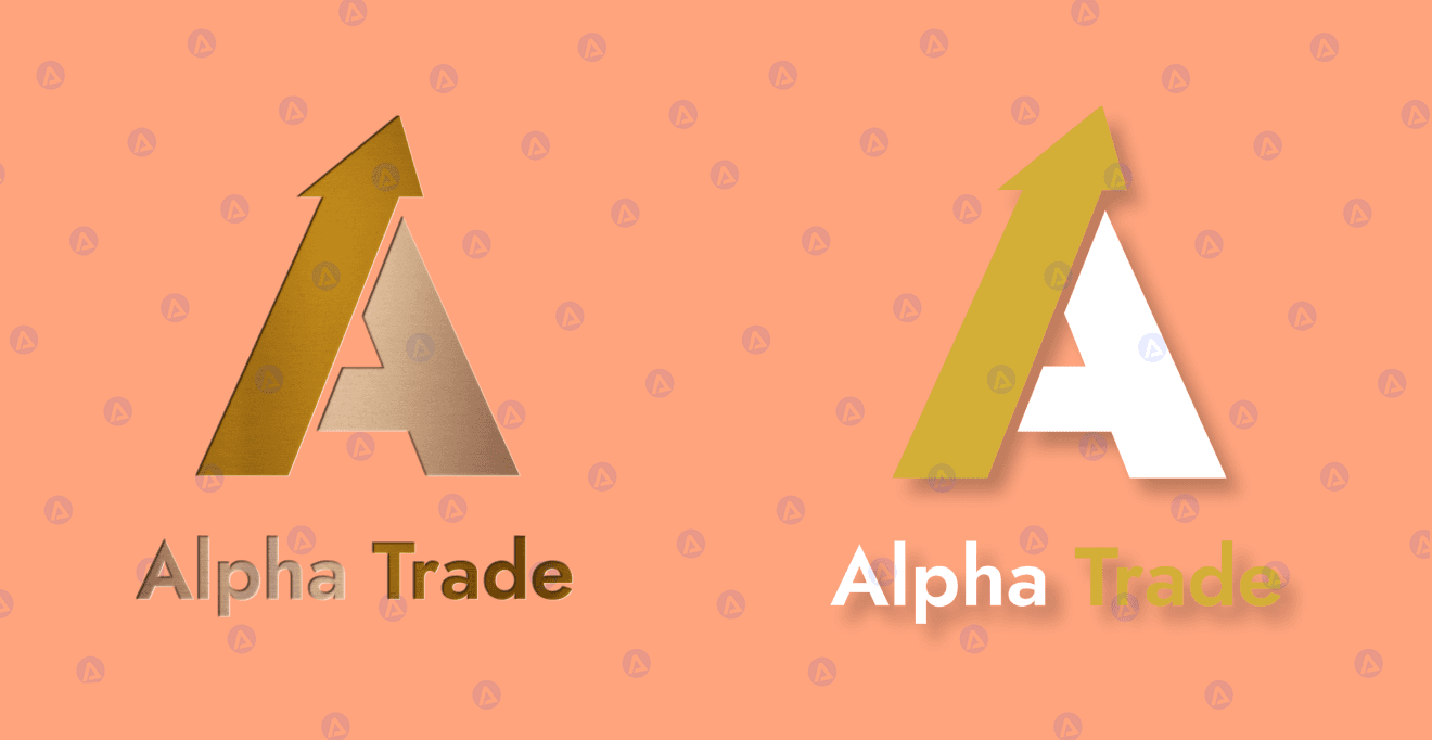 alpha trade logo design