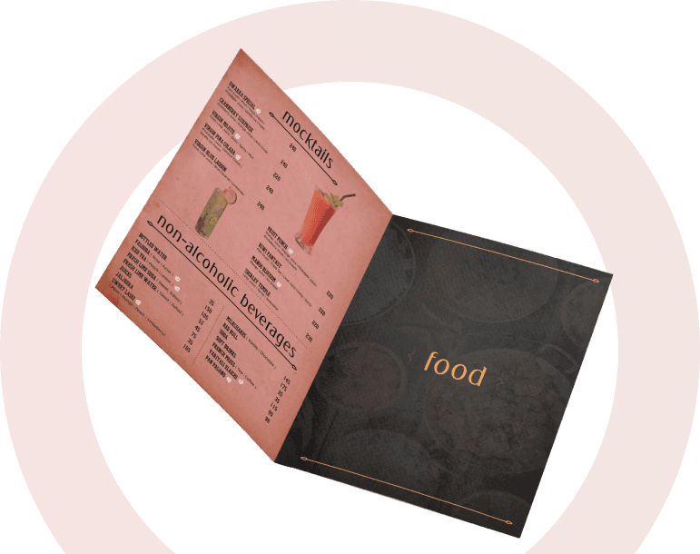 dwarka restaurant catalog design