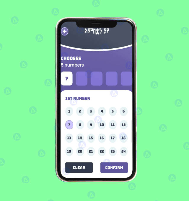 e-lottery mobile app layout design