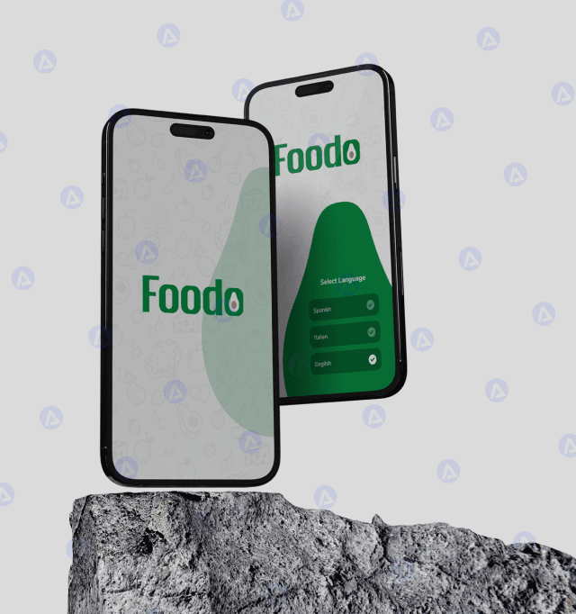 foodo mobile app home page design