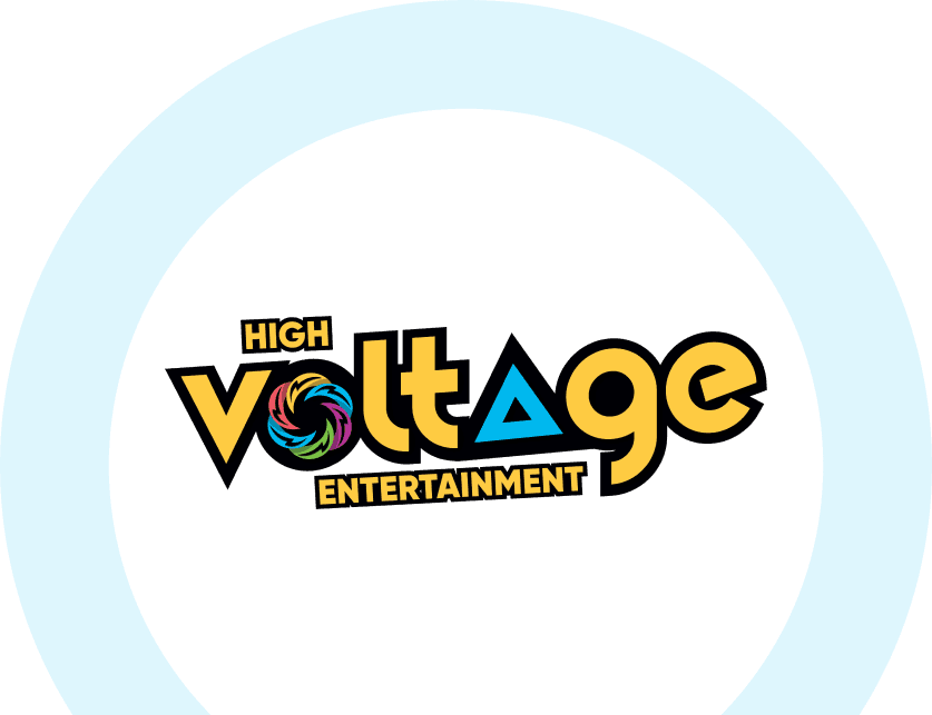 high voltage entertainment logo design