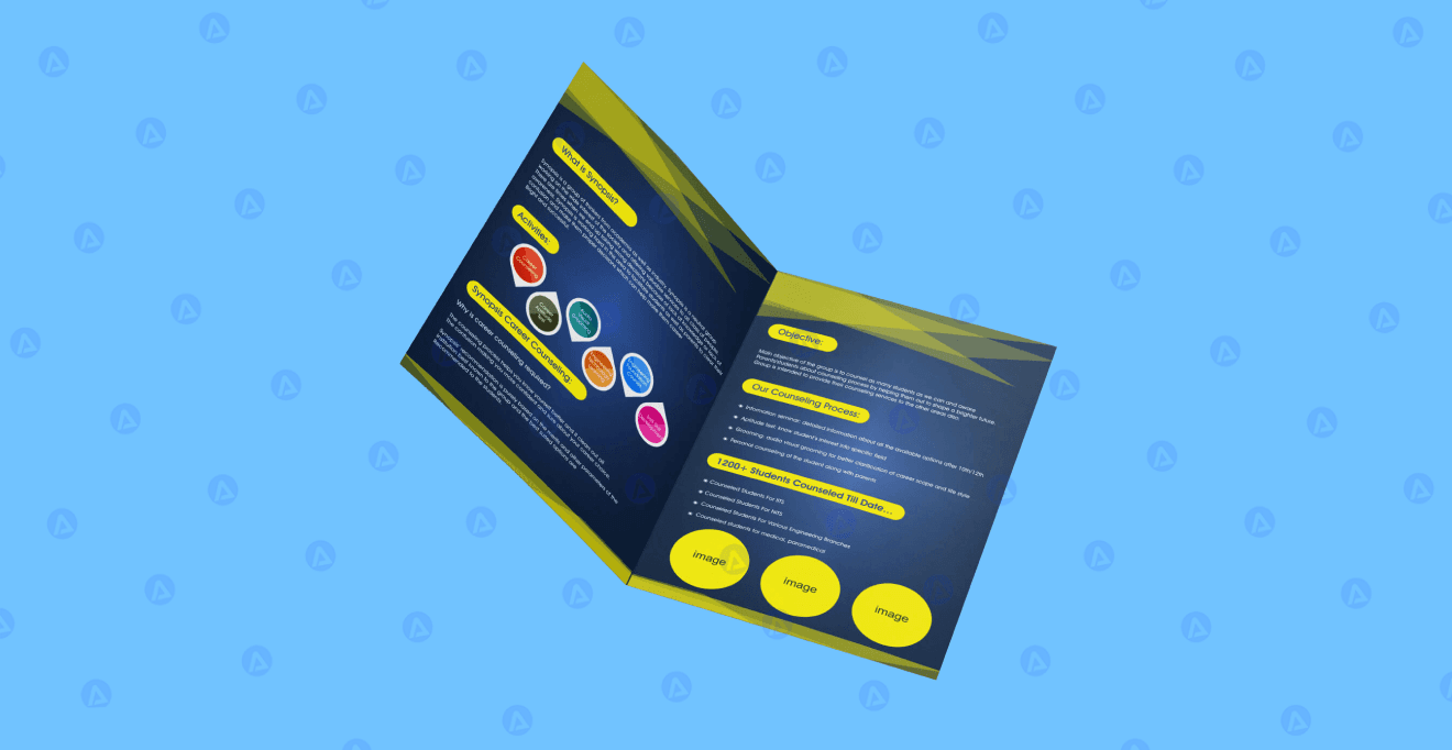 synopsis career counseling about us brochure design