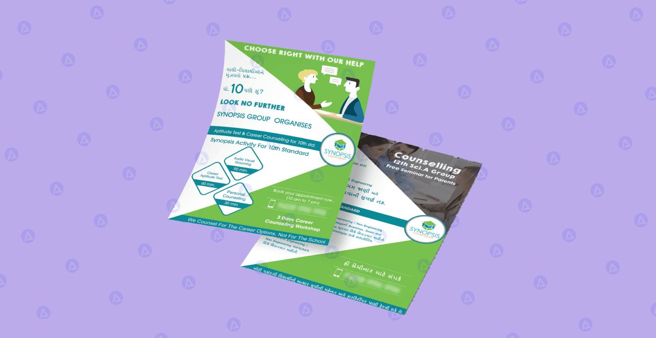 synopsis career counseling pamphlet design