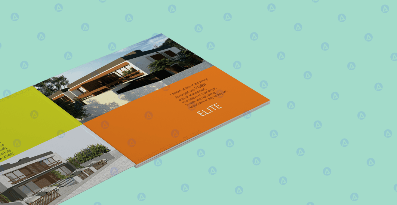 villa octave residential elite page brochure design