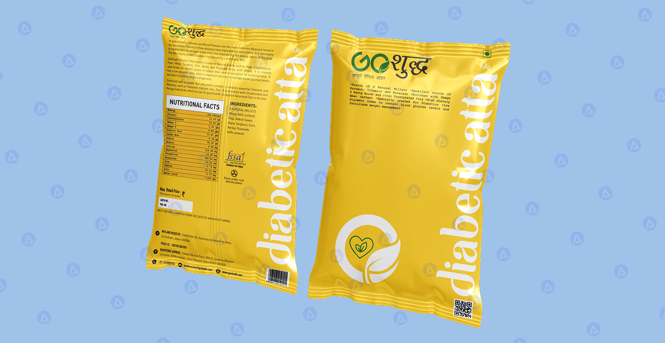 Goshudh Diabetic Atta Packaging Design