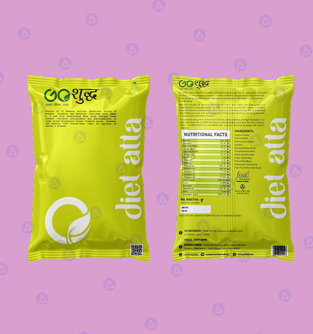 Goshudh Diet Atta Packaging Design