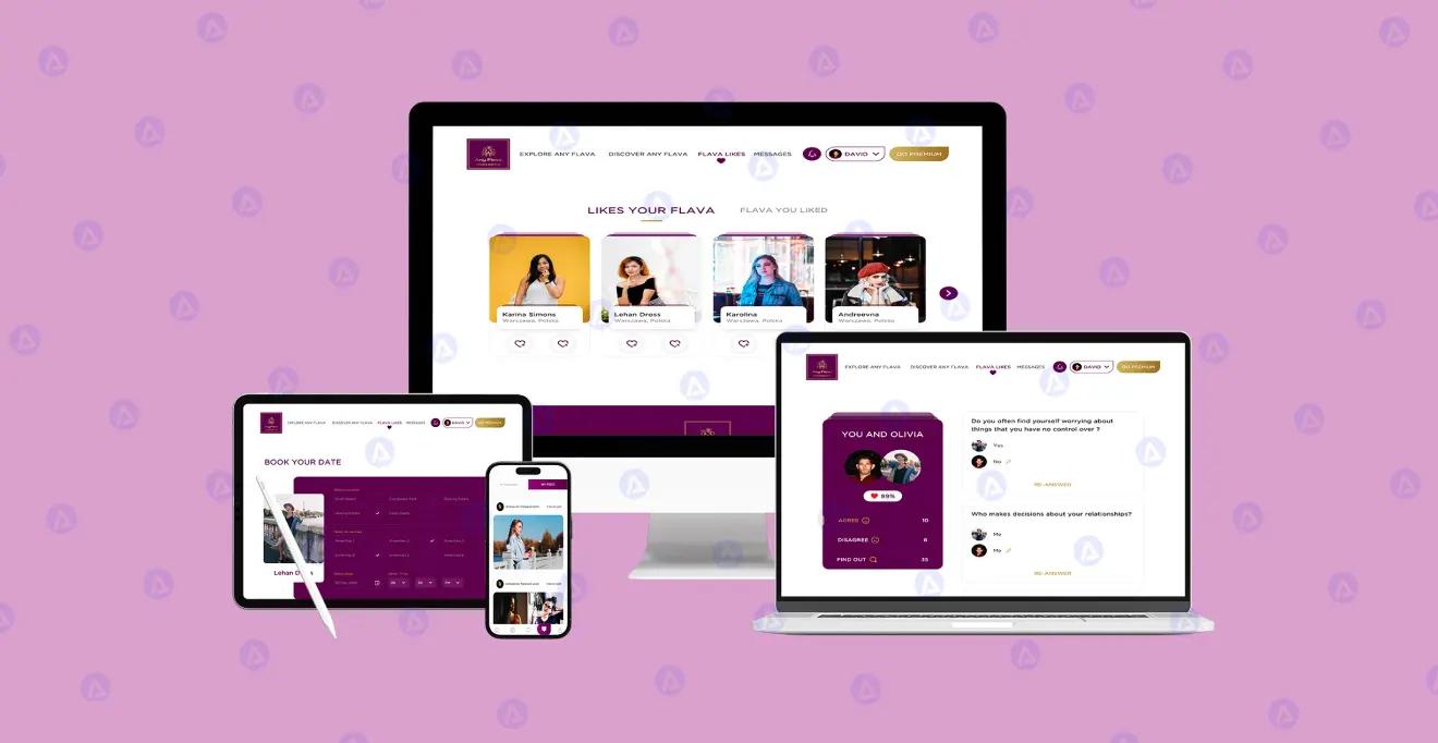 Any Flava Likes Page Design