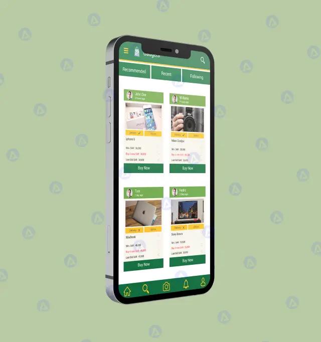 Bakr Mobile App products Page Design